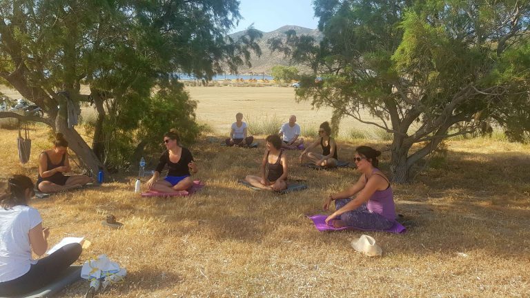 yoga in nature on patmos island