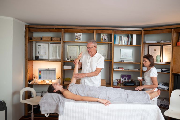 Massage therapy session at Yoga Skyros Academy